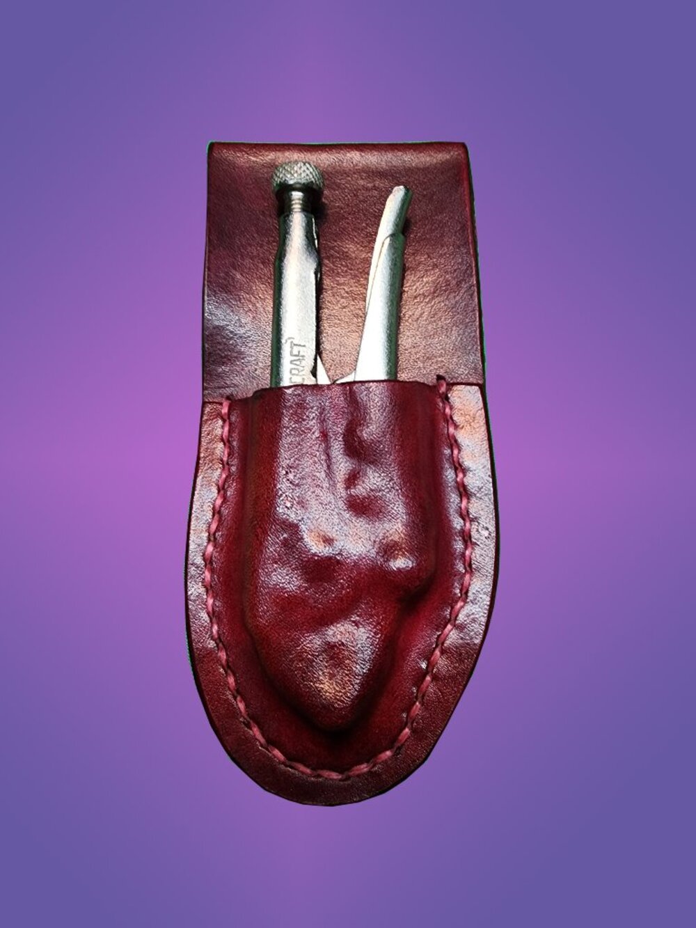 Homemade Leather Pouch with Mastercraft Mini Vice Grips